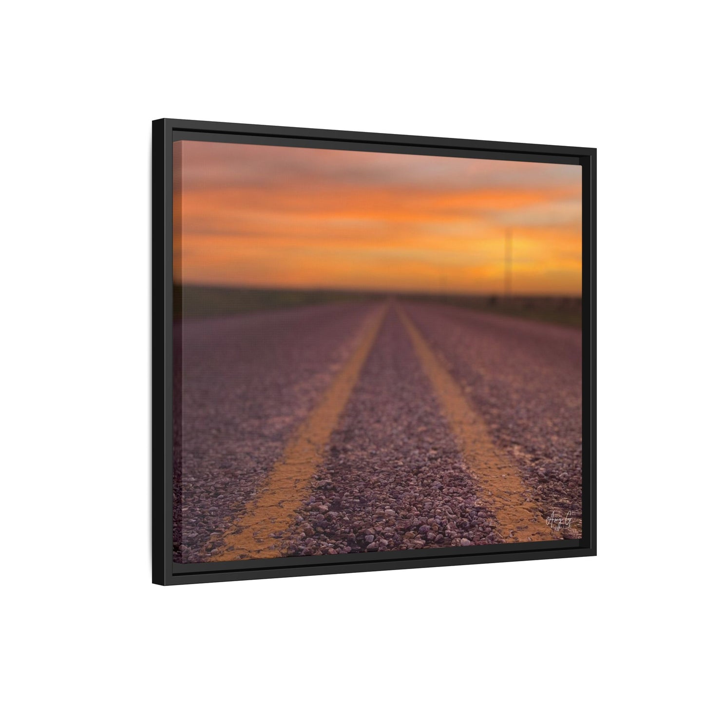 Highways and the Biways Sunset, Gallery Canvas Wraps, Vertical Frame