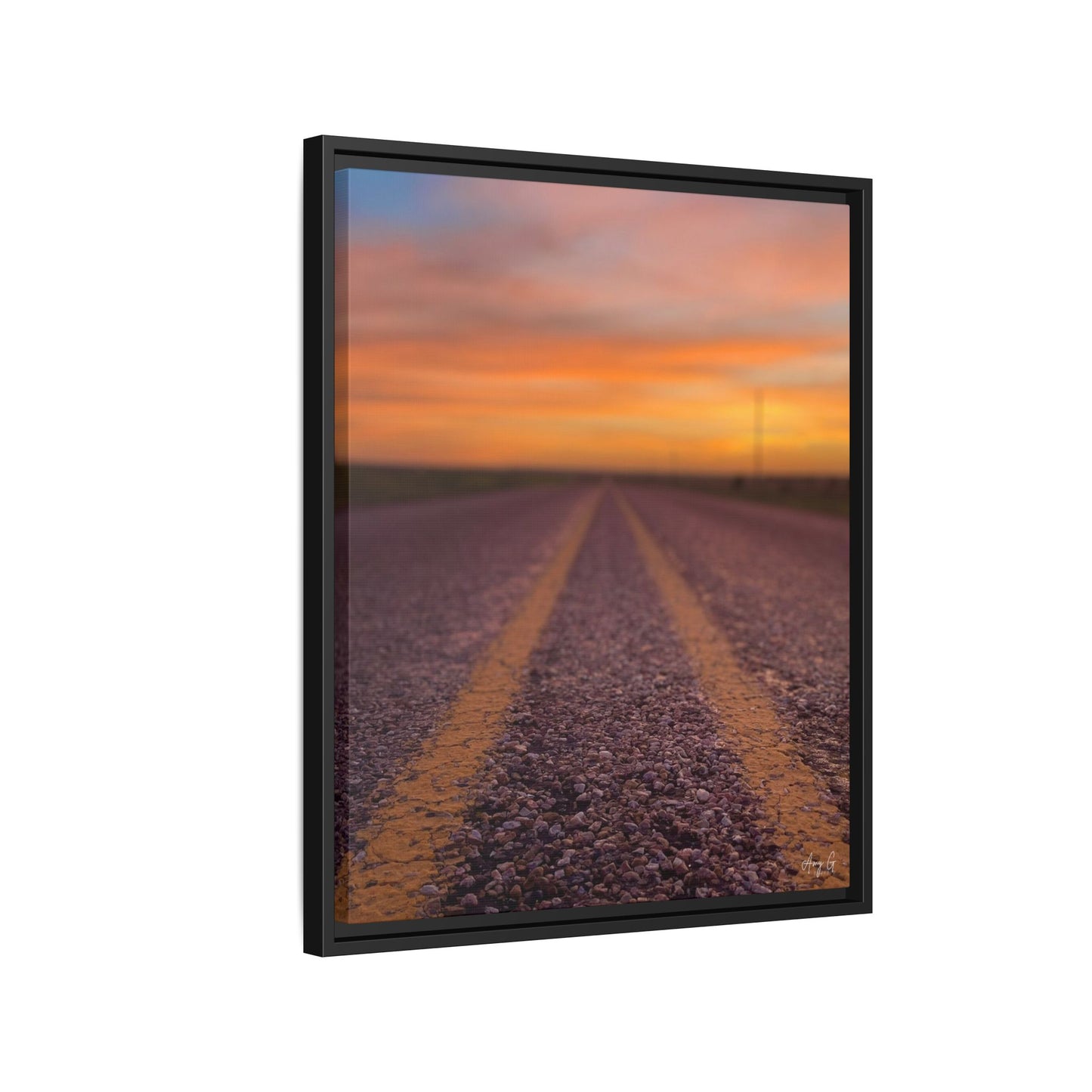 Highways and the Biways Sunset, Gallery Canvas Wraps, Vertical Frame