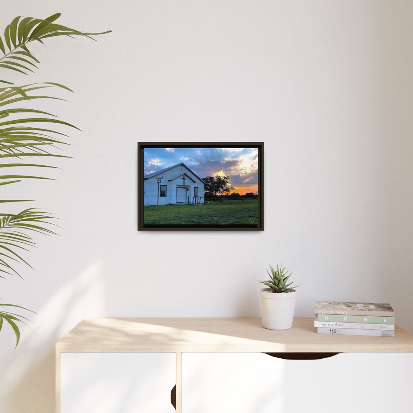 Chapel Sunset, Gallery Canvas Wraps, Horizontal Frame