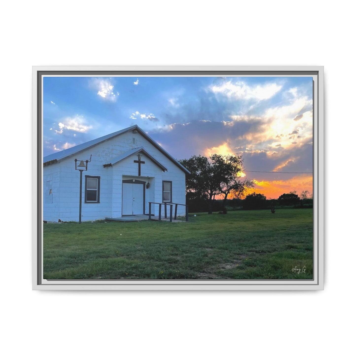 Chapel Sunset, Gallery Canvas Wraps, Horizontal Frame