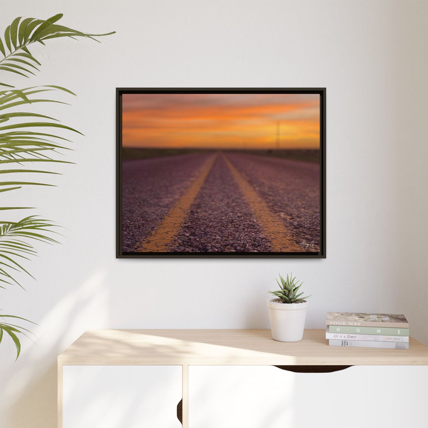 Highways and the Biways Sunset, Gallery Canvas Wraps, Vertical Frame