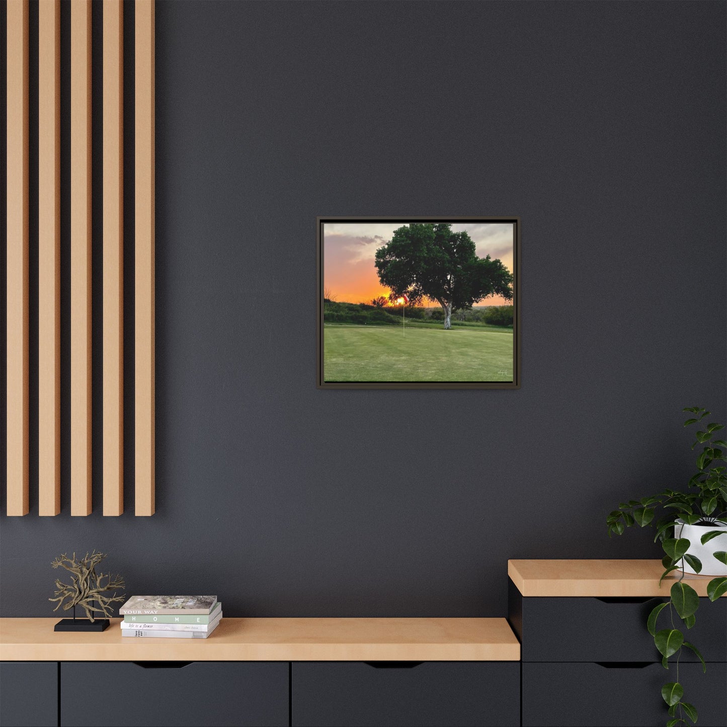 Golf Green sunset, Gallery Canvas Wraps, Horizontal Frame