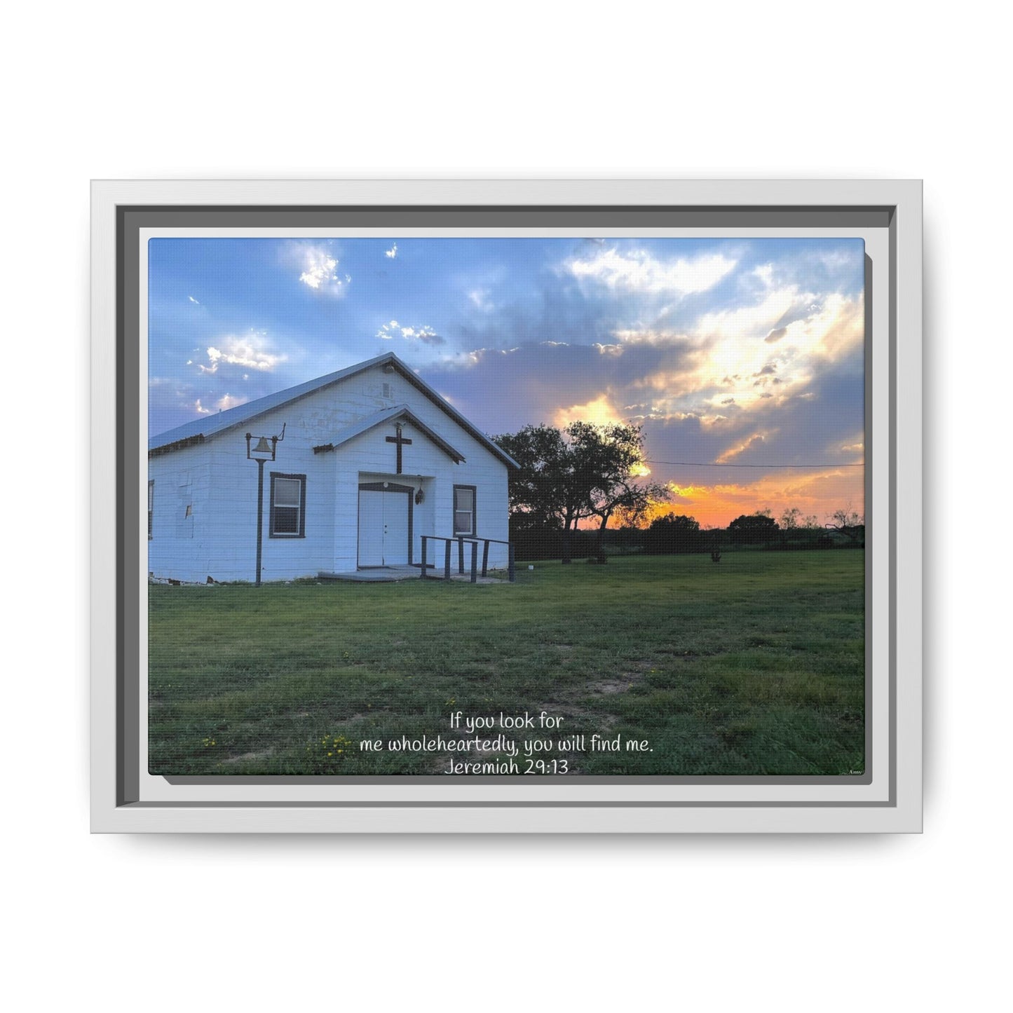 Jeremiah 29:13, Matte Canvas, Framed (Multi-color)