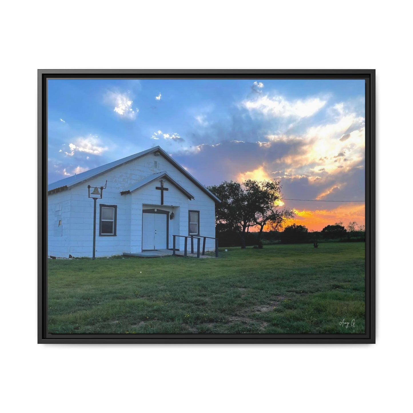 Chapel Sunset, Gallery Canvas Wraps, Horizontal Frame