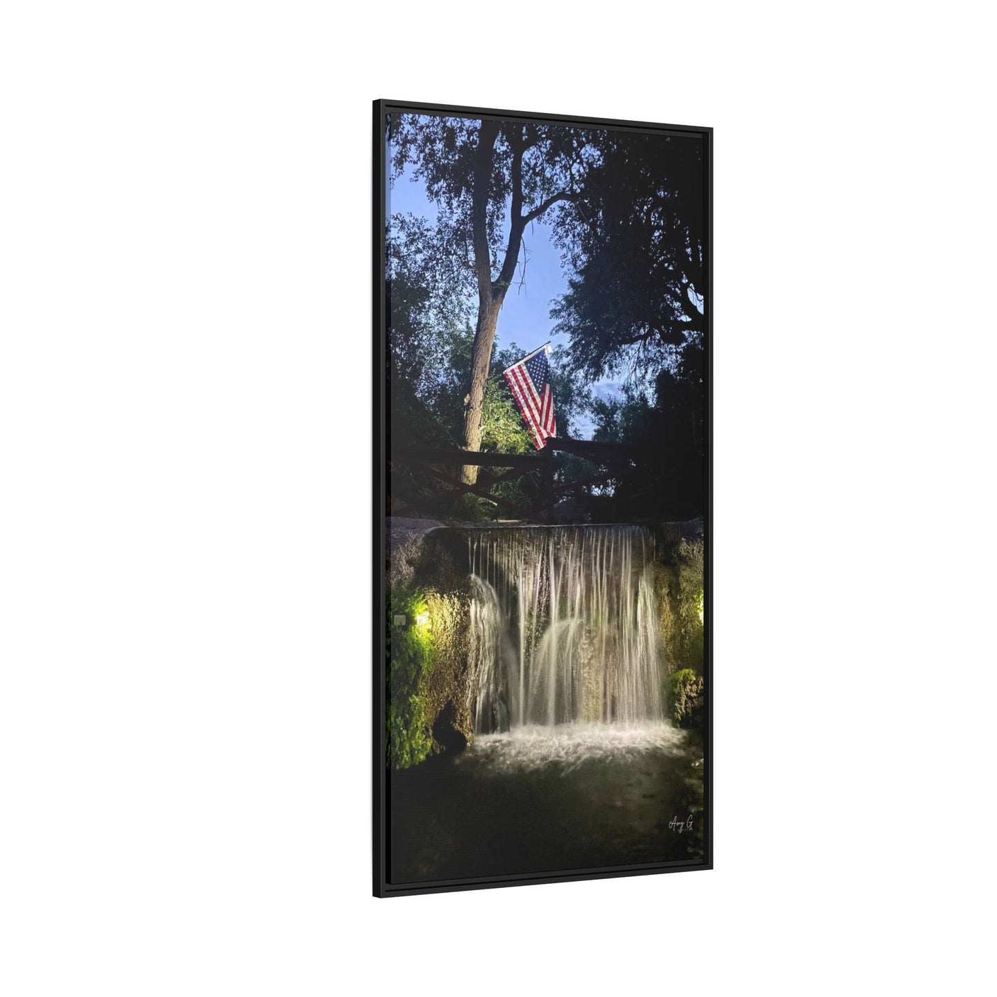 Patriotic falls Matte Canvas, Framed (Multi-color)