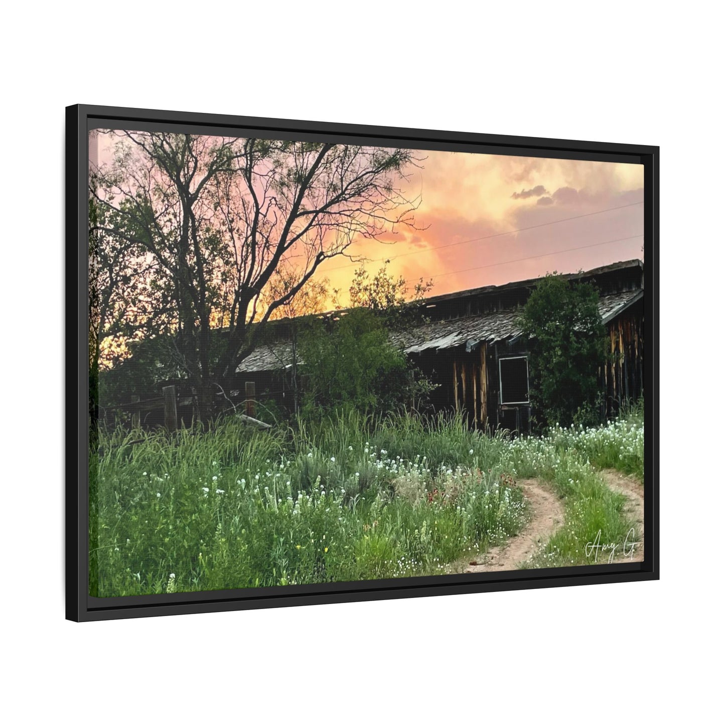 Stable, Matte Canvas, Black Frame
