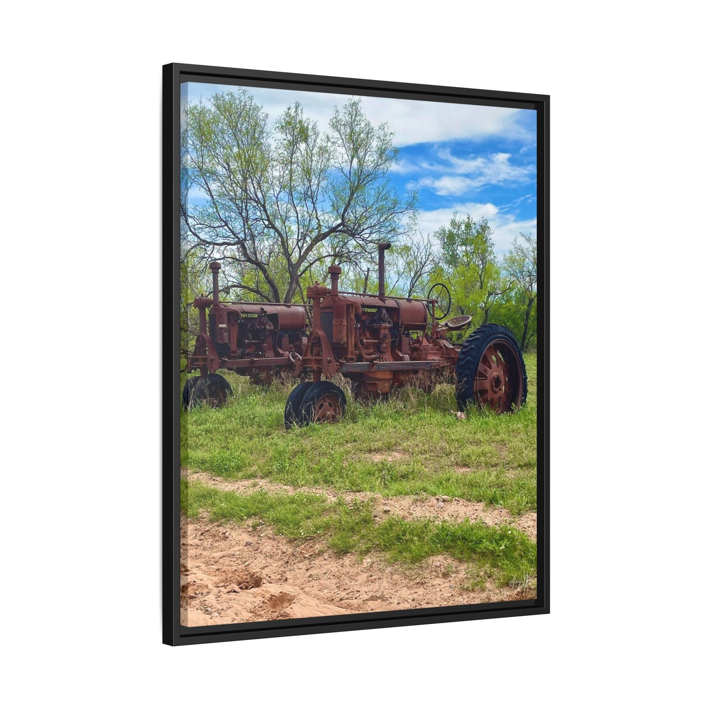 Twin Tractors, Gallery Canvas Wraps, Vertical Frame