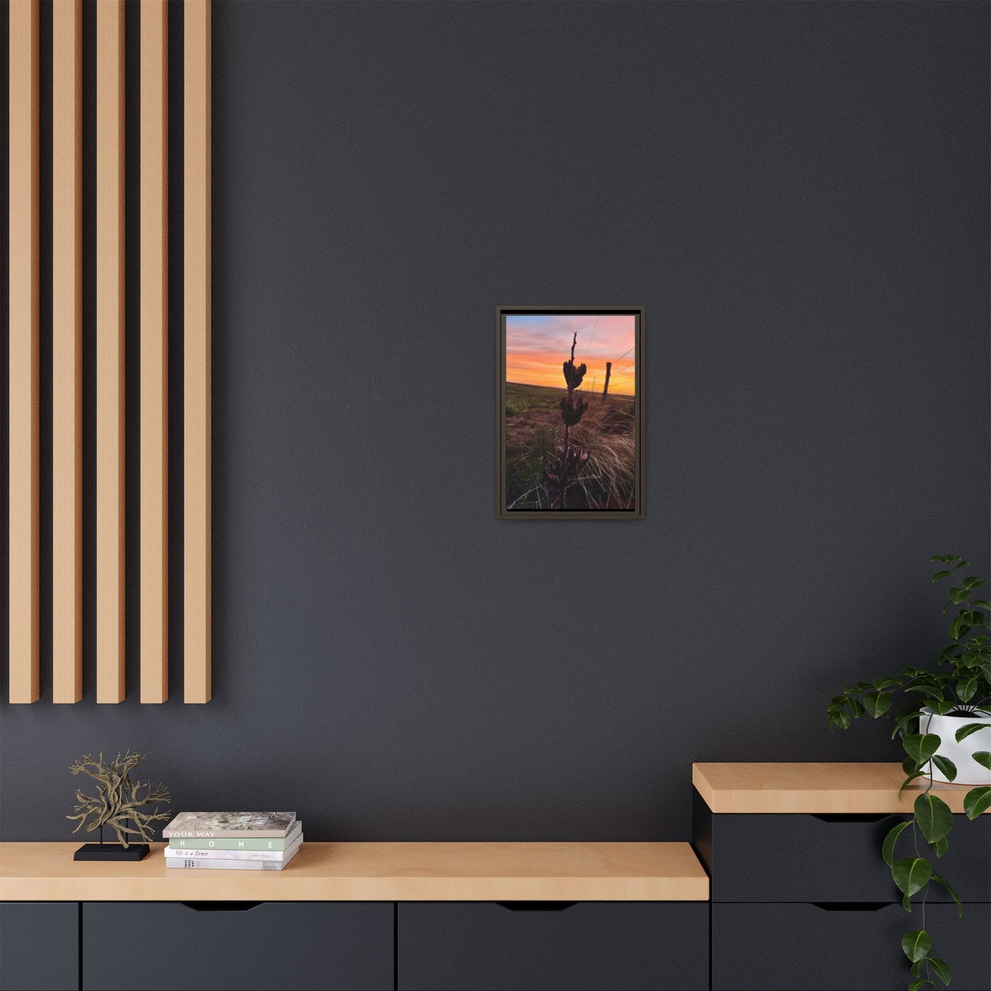 Native Yucca, Sunset, Gallery Canvas Wraps, Vertical Frame