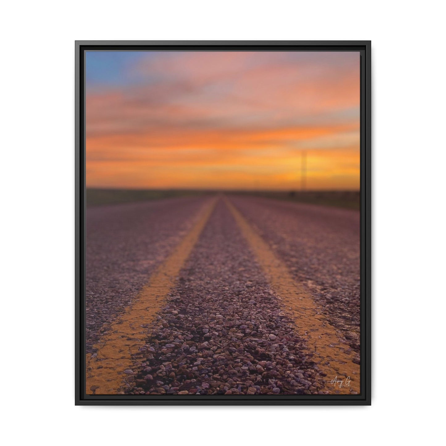 Highways and the Biways Sunset, Gallery Canvas Wraps, Vertical Frame