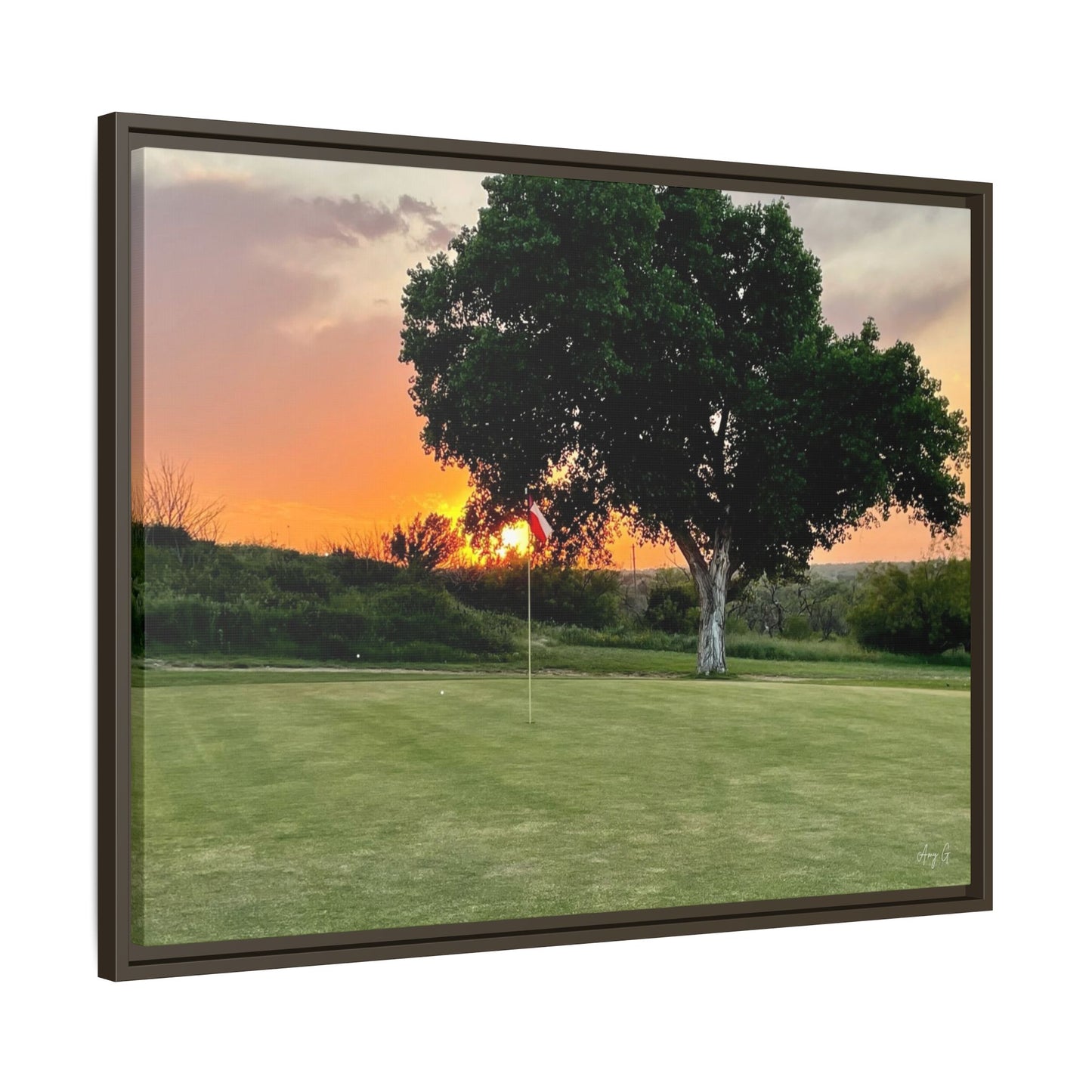 Golf Green sunset, Gallery Canvas Wraps, Horizontal Frame