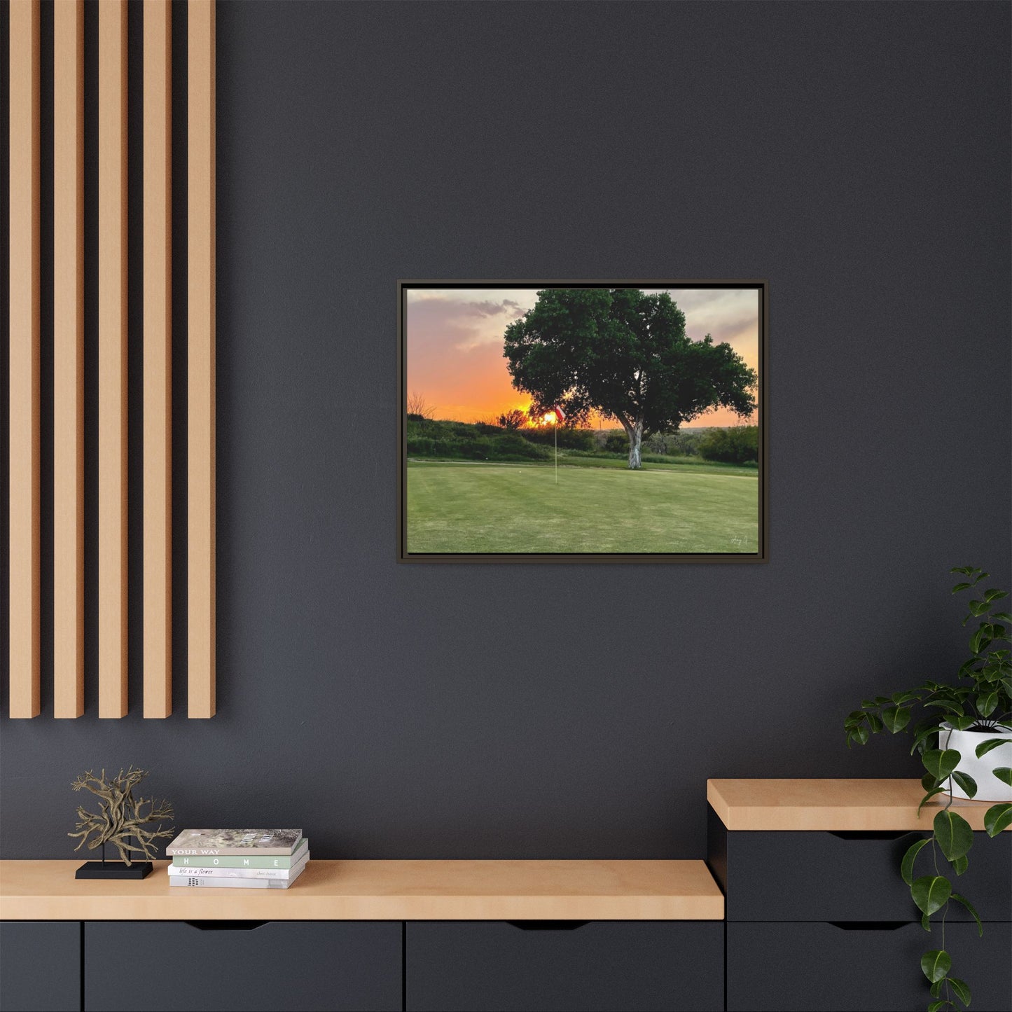 Golf Green sunset, Gallery Canvas Wraps, Horizontal Frame
