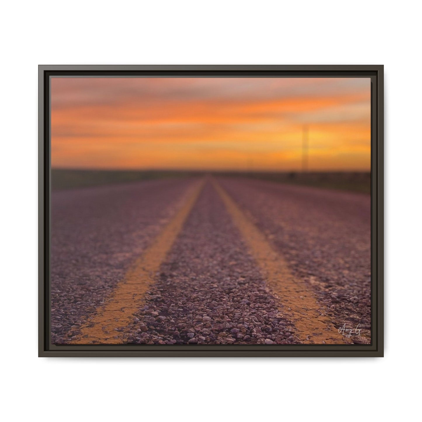 Highways and the Biways Sunset, Gallery Canvas Wraps, Vertical Frame