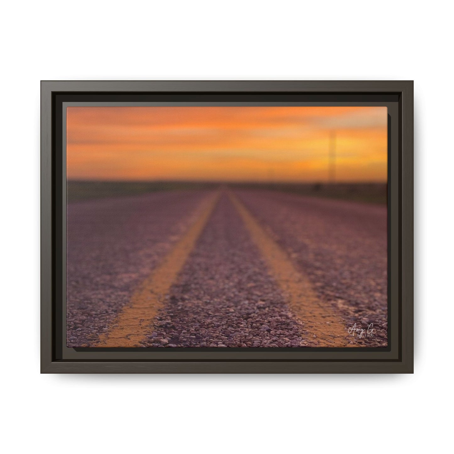 Highways and the Biways Sunset, Gallery Canvas Wraps, Vertical Frame