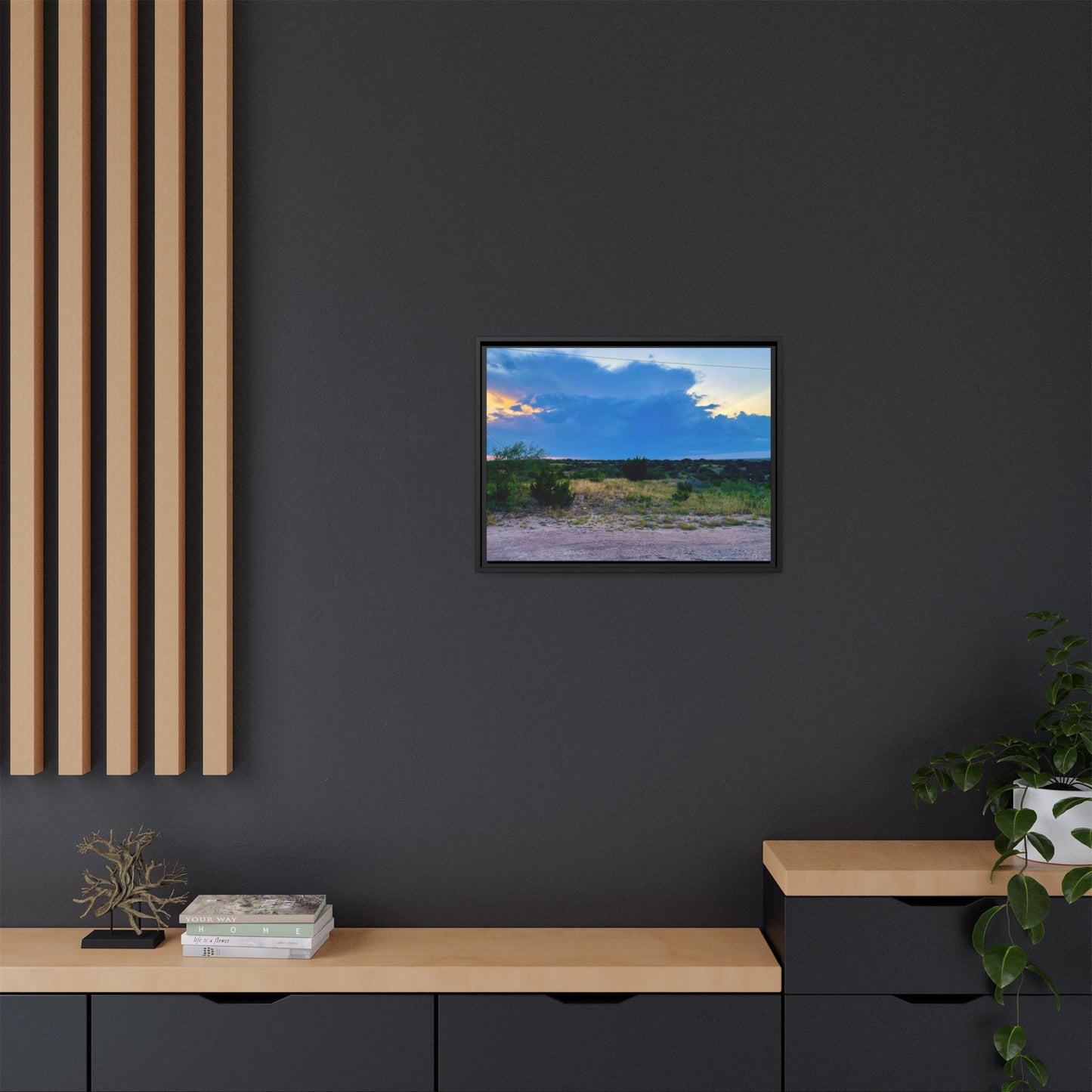 Cloudy Sunset, Gallery Canvas Wraps, Horizontal Frame