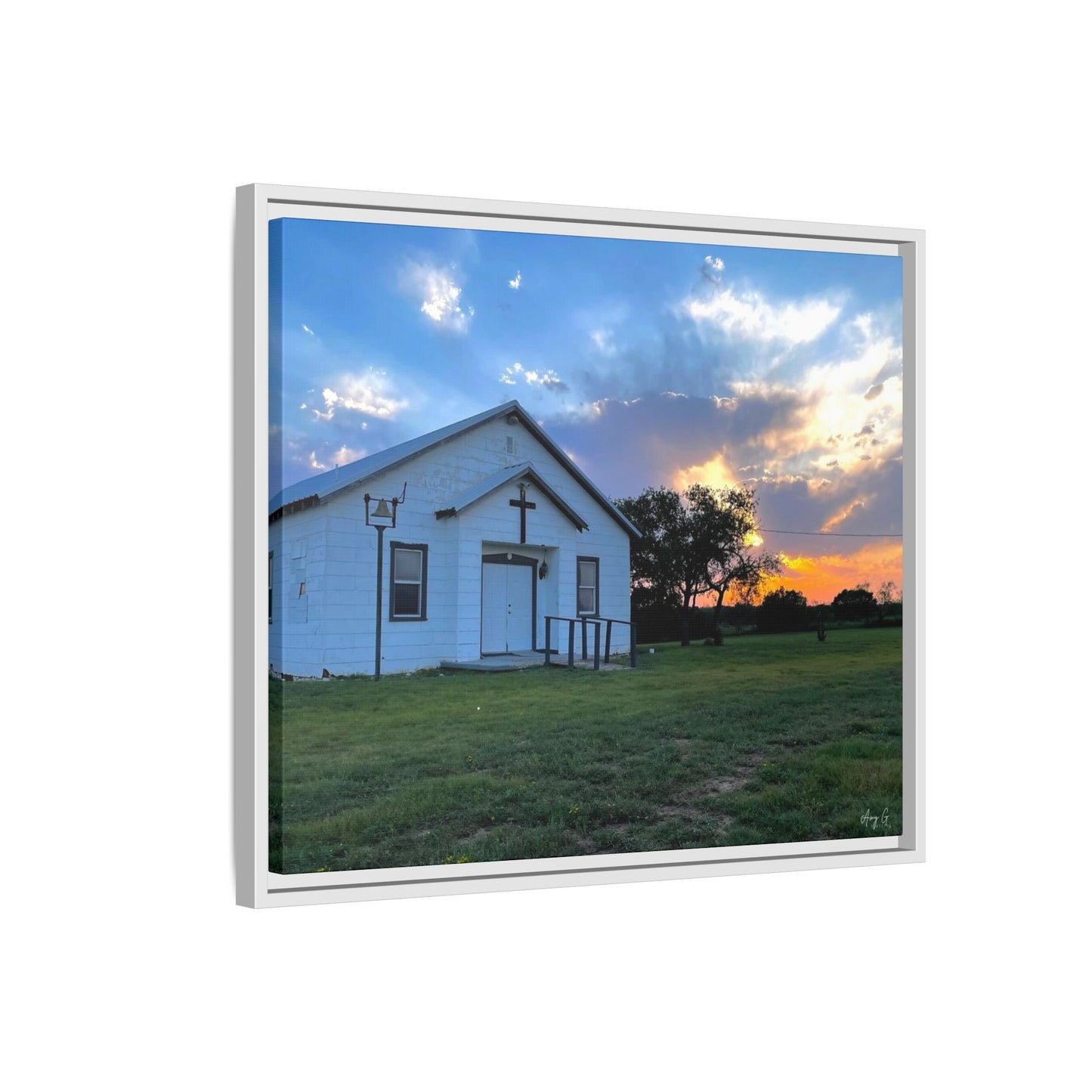 Chapel Sunset, Gallery Canvas Wraps, Horizontal Frame