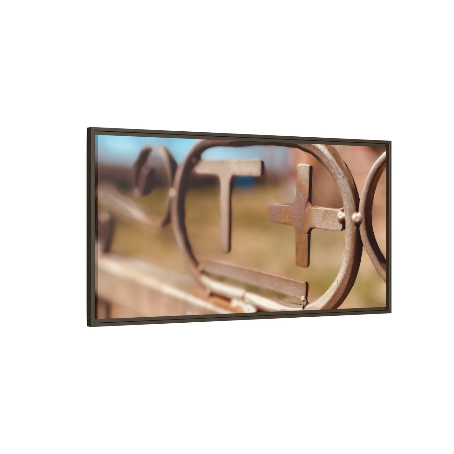 T cross Bar, Matte Canvas, Framed (Multi-color)