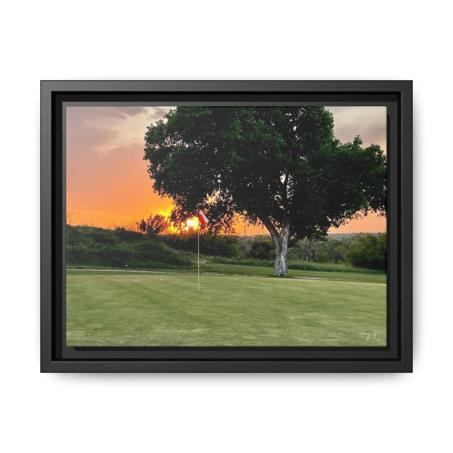 Golf Green sunset, Gallery Canvas Wraps, Horizontal Frame