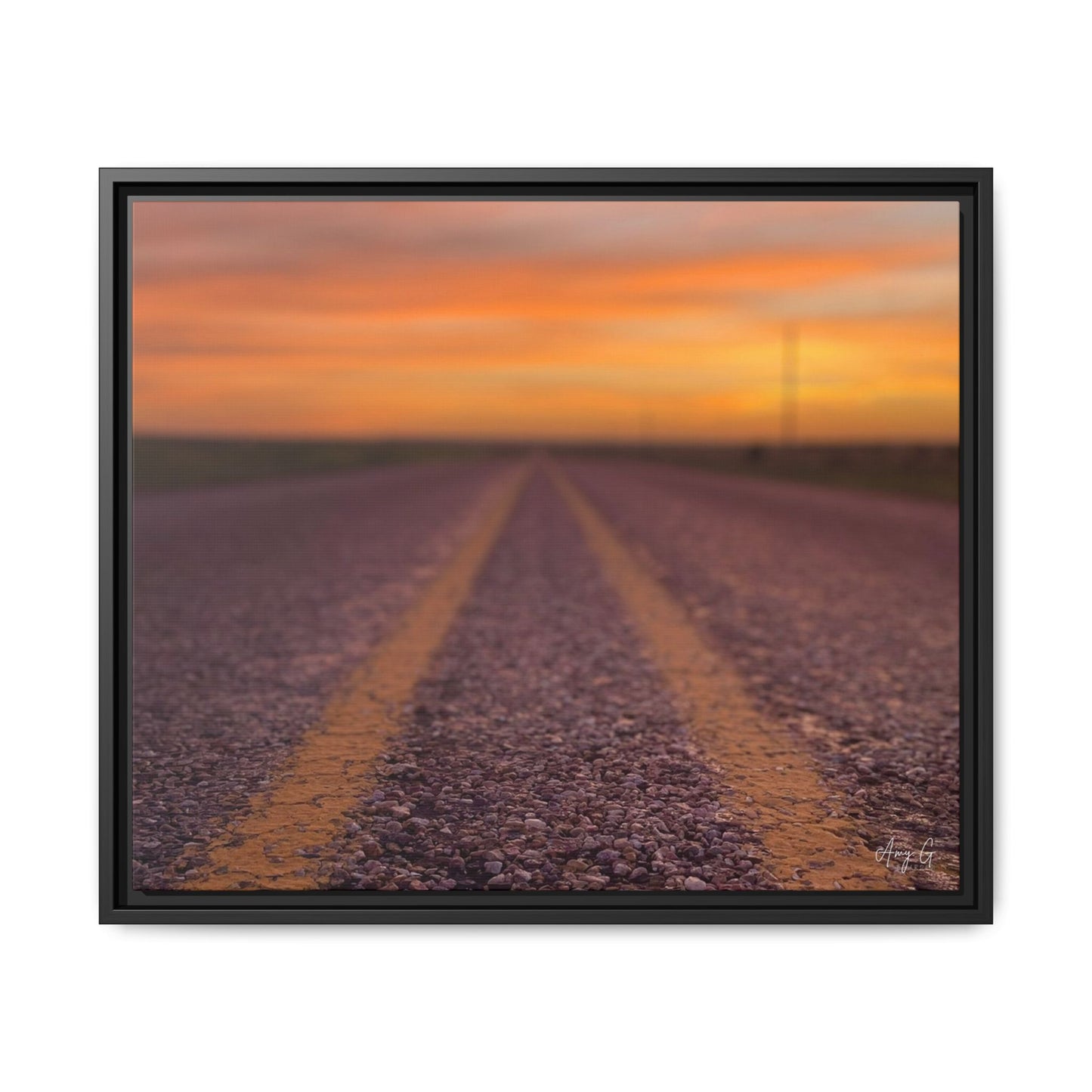 Highways and the Biways Sunset, Gallery Canvas Wraps, Vertical Frame