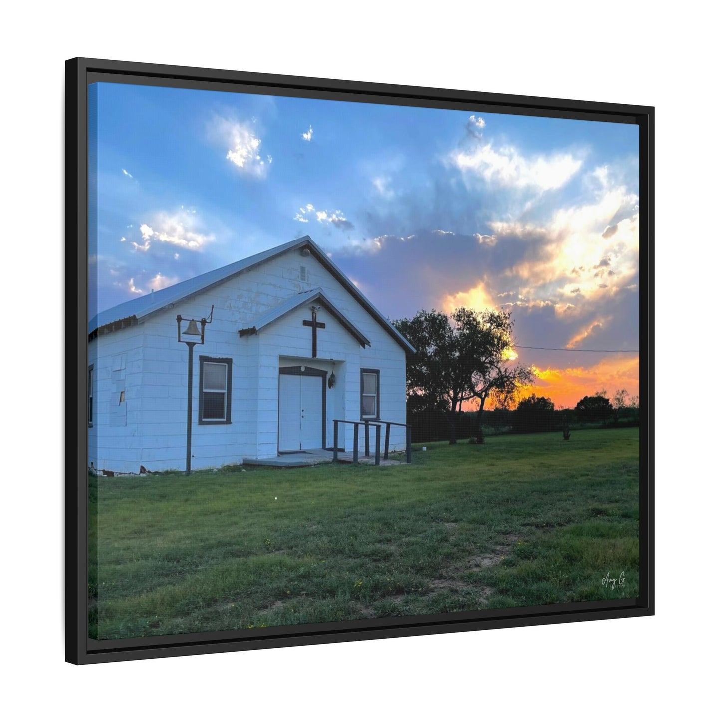Chapel Sunset, Gallery Canvas Wraps, Horizontal Frame