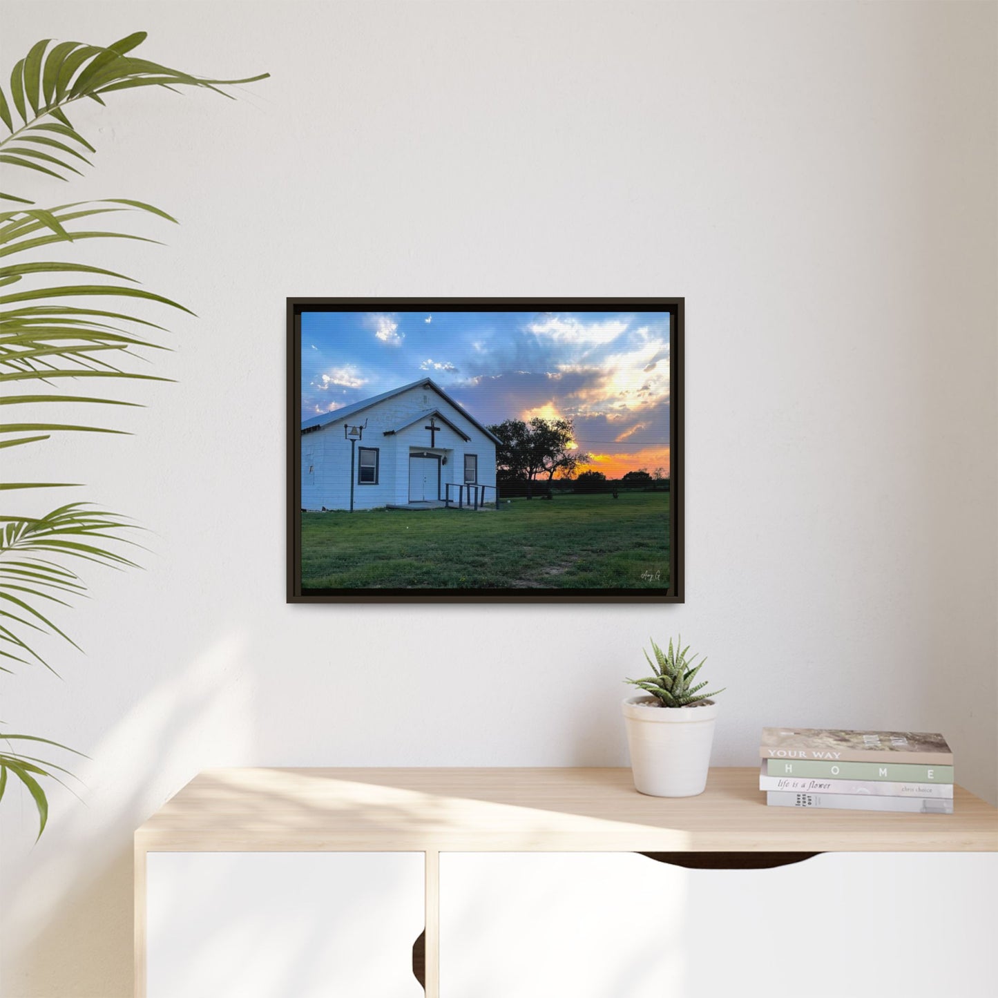 Chapel Sunset, Gallery Canvas Wraps, Horizontal Frame