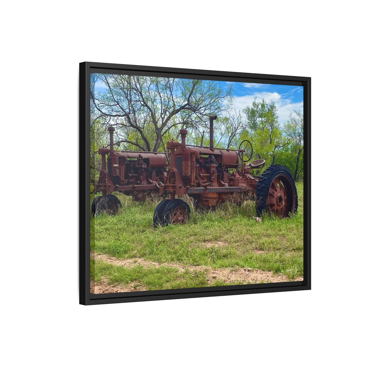 Twin Tractors, Gallery Canvas Wraps, Vertical Frame