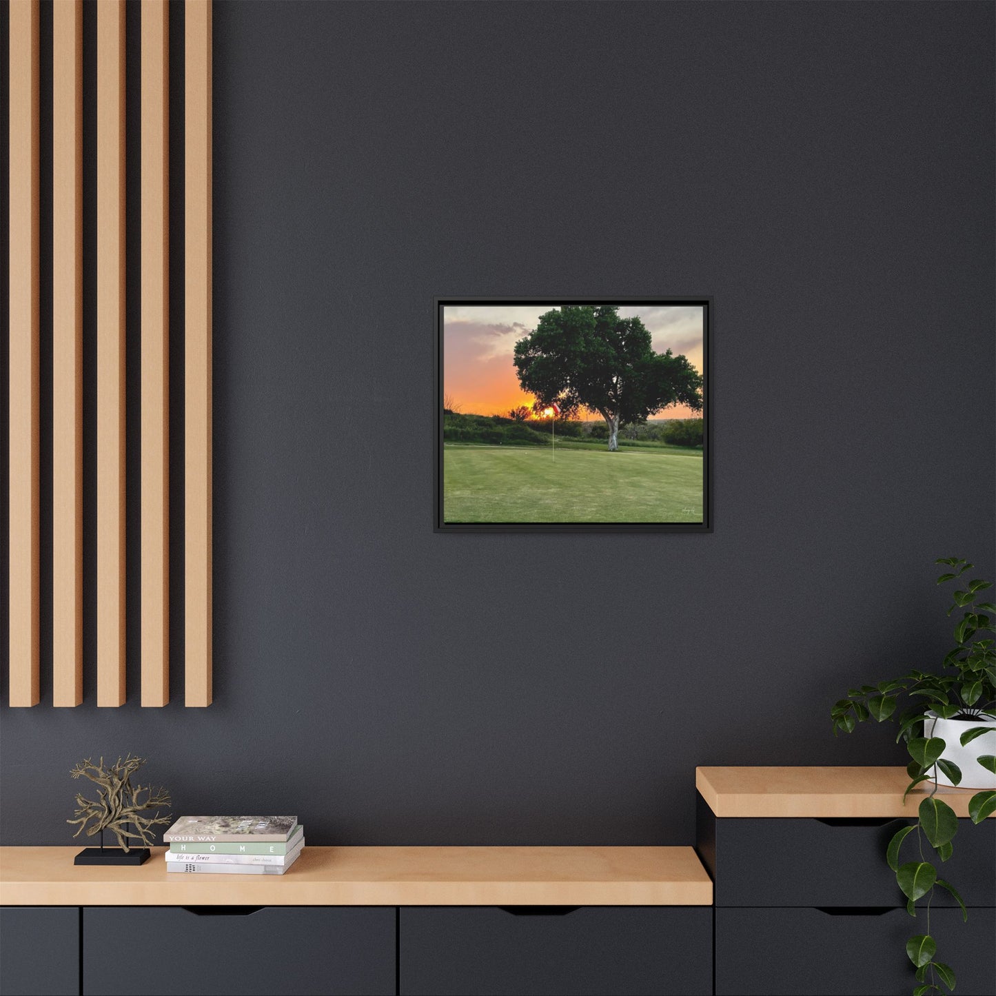 Golf Green sunset, Gallery Canvas Wraps, Horizontal Frame