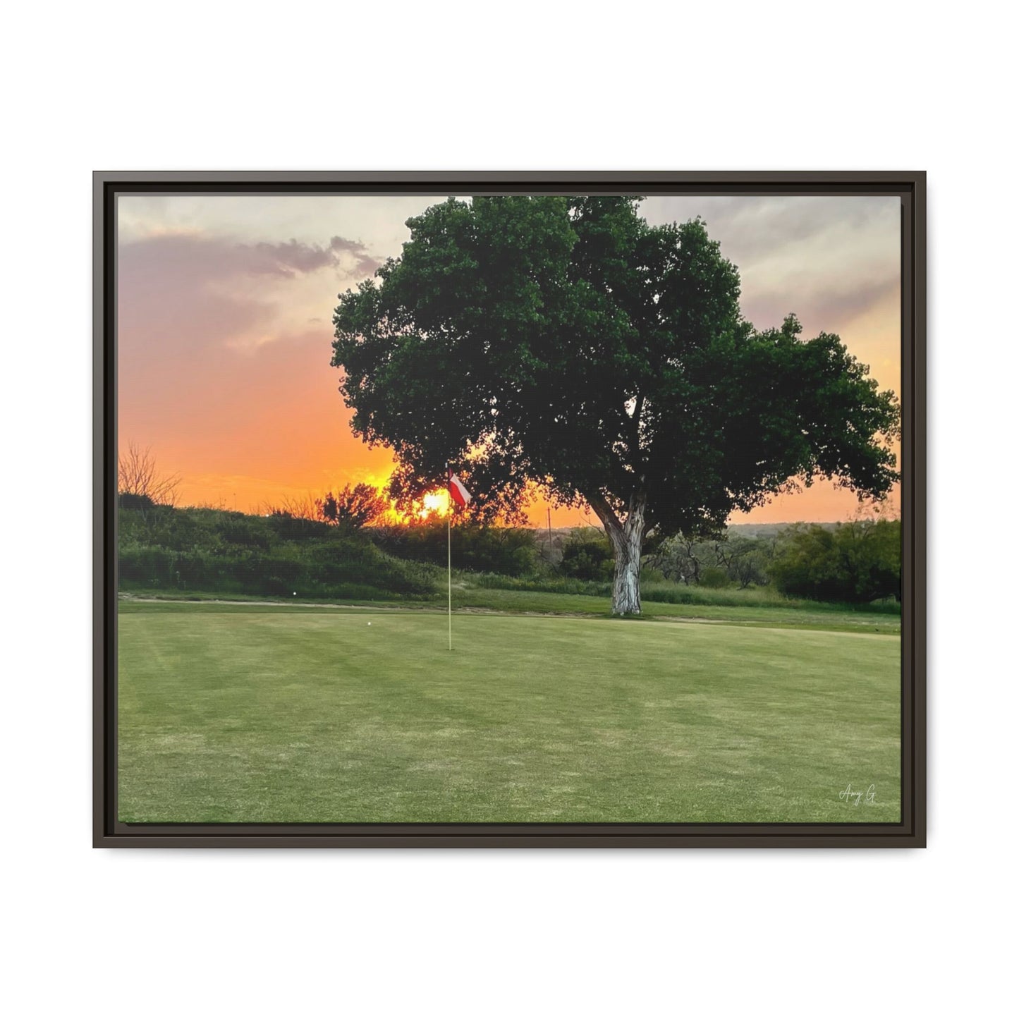 Golf Green sunset, Gallery Canvas Wraps, Horizontal Frame