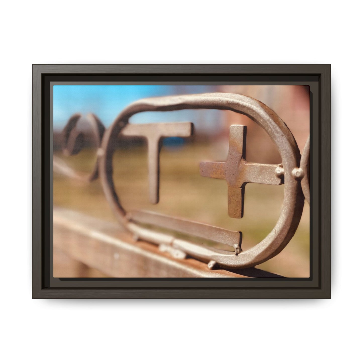 T cross Bar, Matte Canvas, Framed (Multi-color)