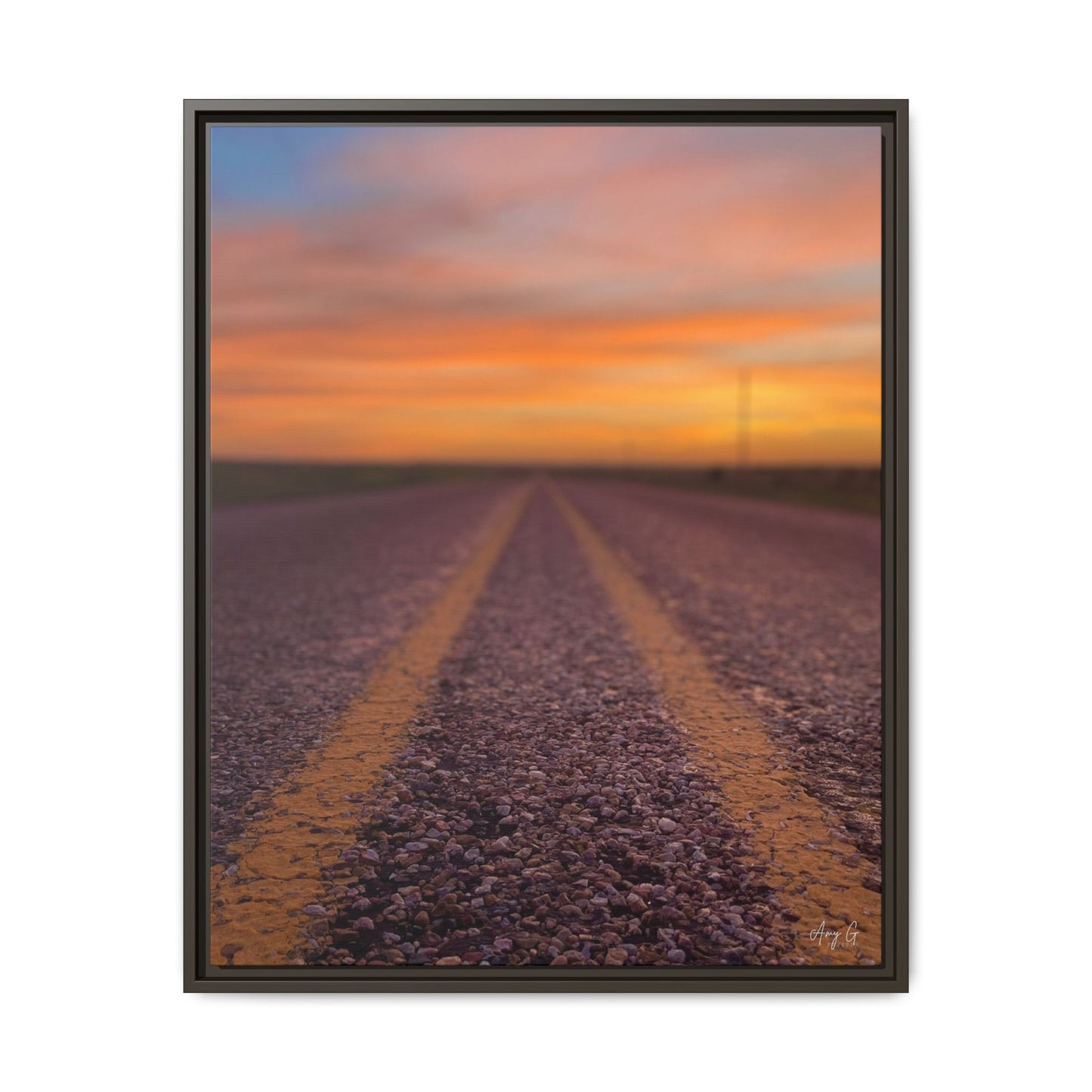 Highways and the Biways Sunset, Gallery Canvas Wraps, Vertical Frame
