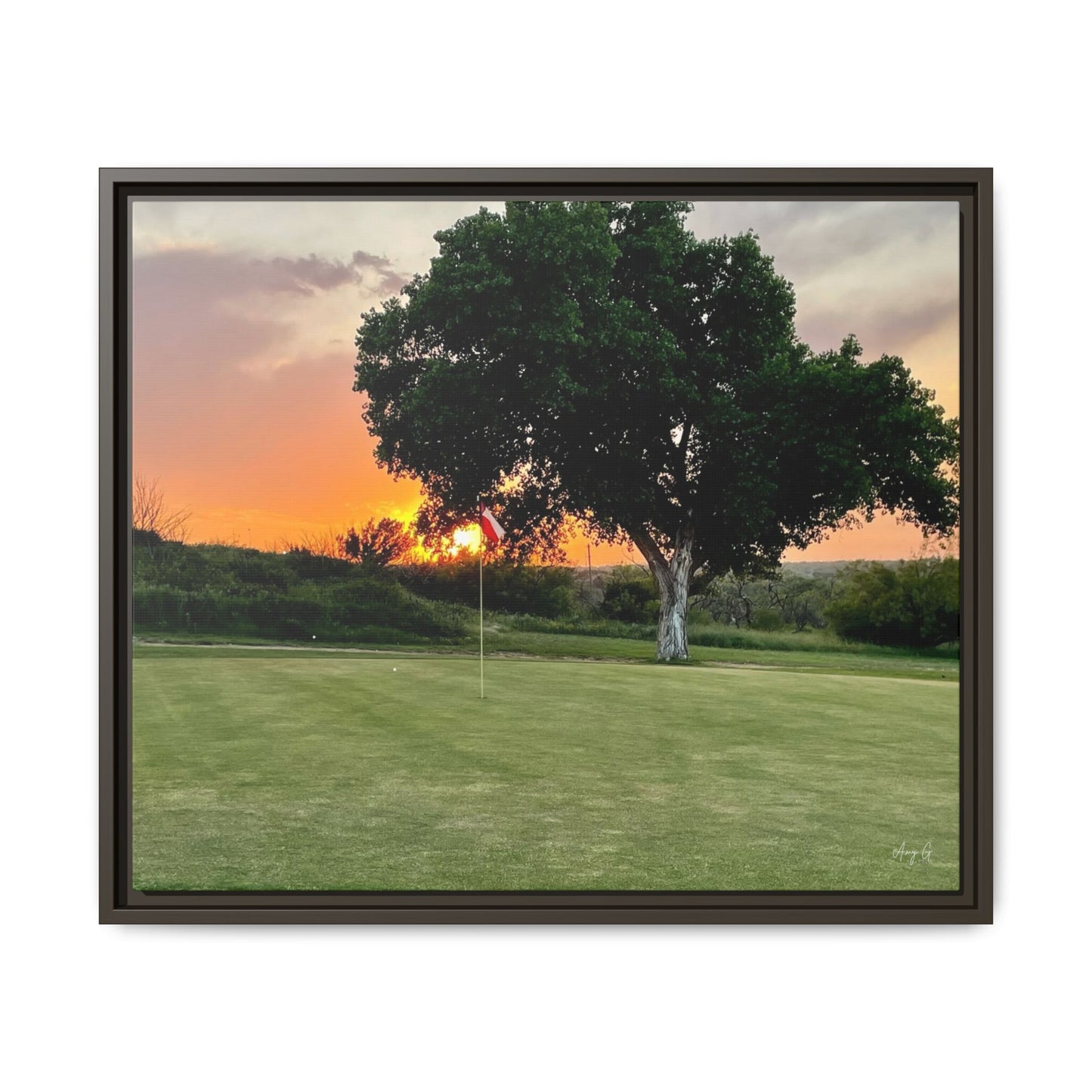 Golf Green sunset, Gallery Canvas Wraps, Horizontal Frame