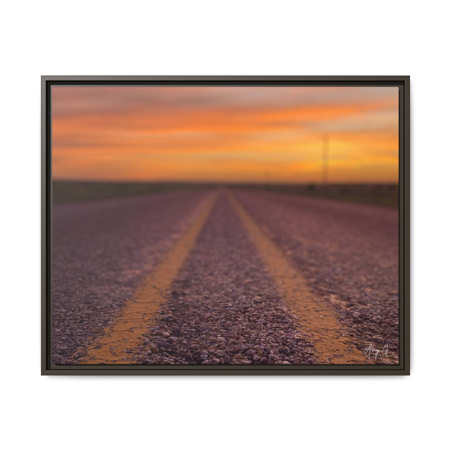 Highways and the Biways Sunset, Gallery Canvas Wraps, Vertical Frame