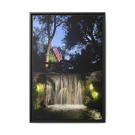 Patriotic falls Matte Canvas, Framed (Multi-color)