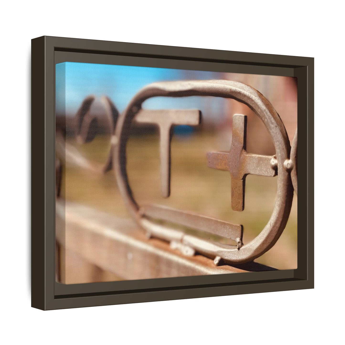 T cross Bar, Matte Canvas, Framed (Multi-color)