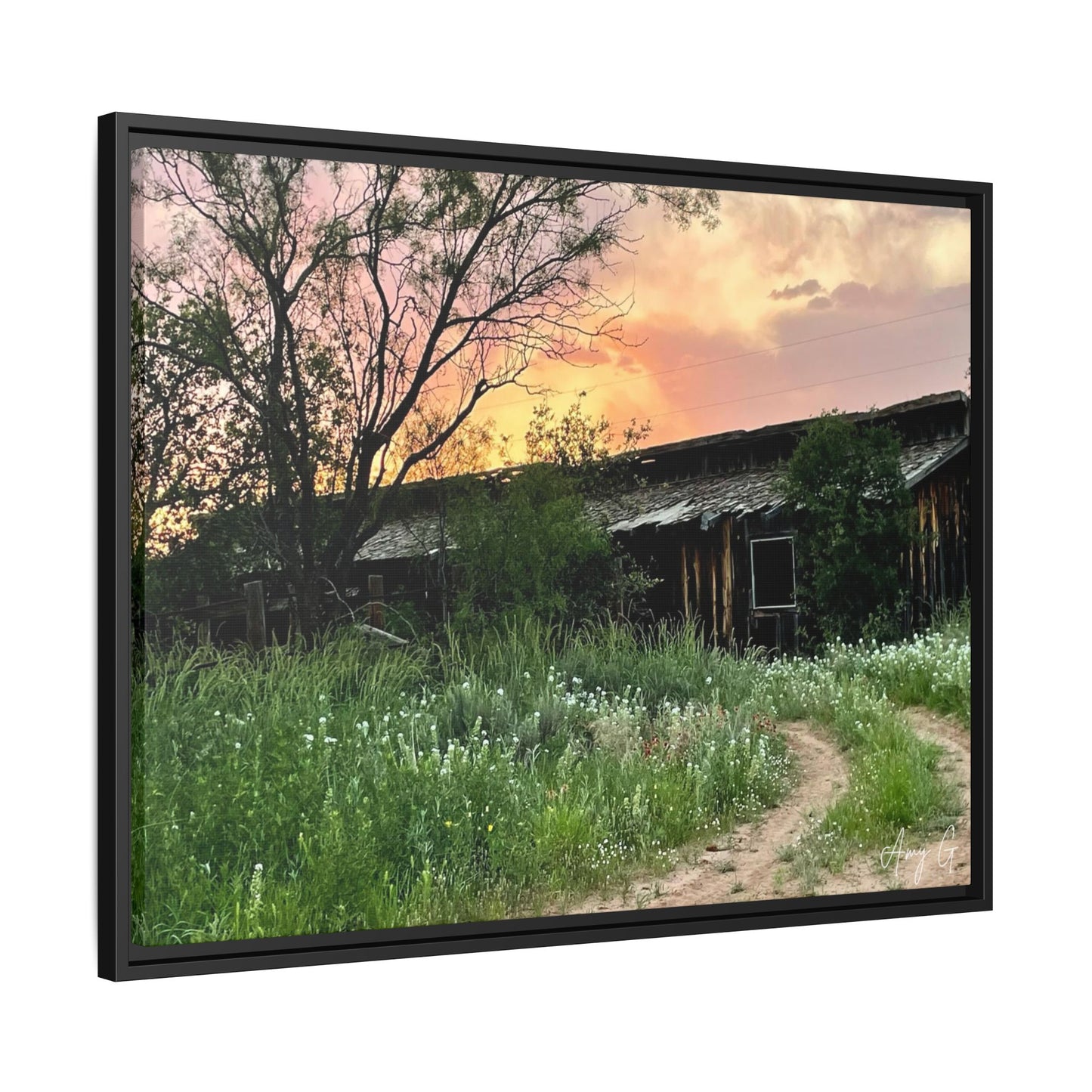Stable, Matte Canvas, Black Frame