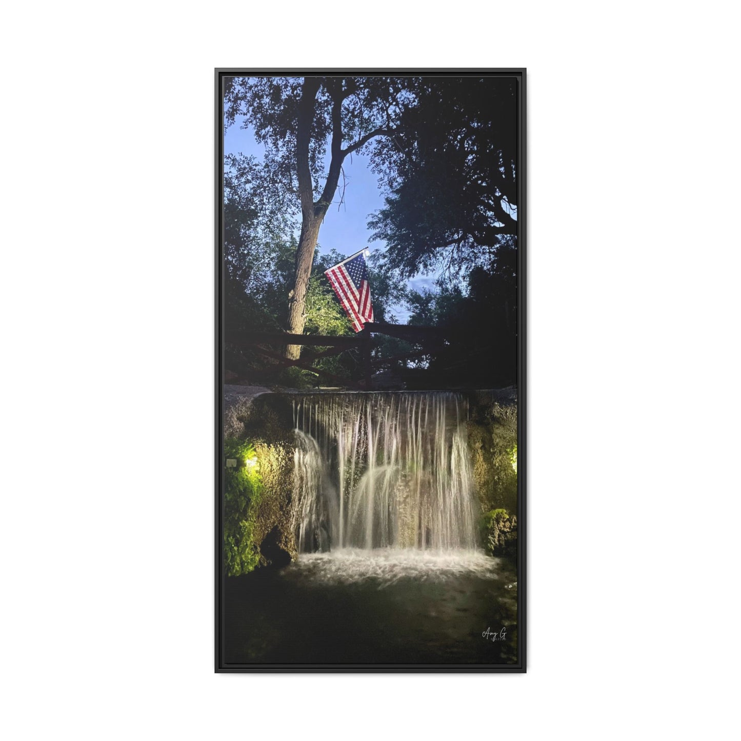 Patriotic falls Matte Canvas, Framed (Multi-color)
