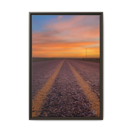 Highways and the Biways Sunset, Gallery Canvas Wraps, Vertical Frame