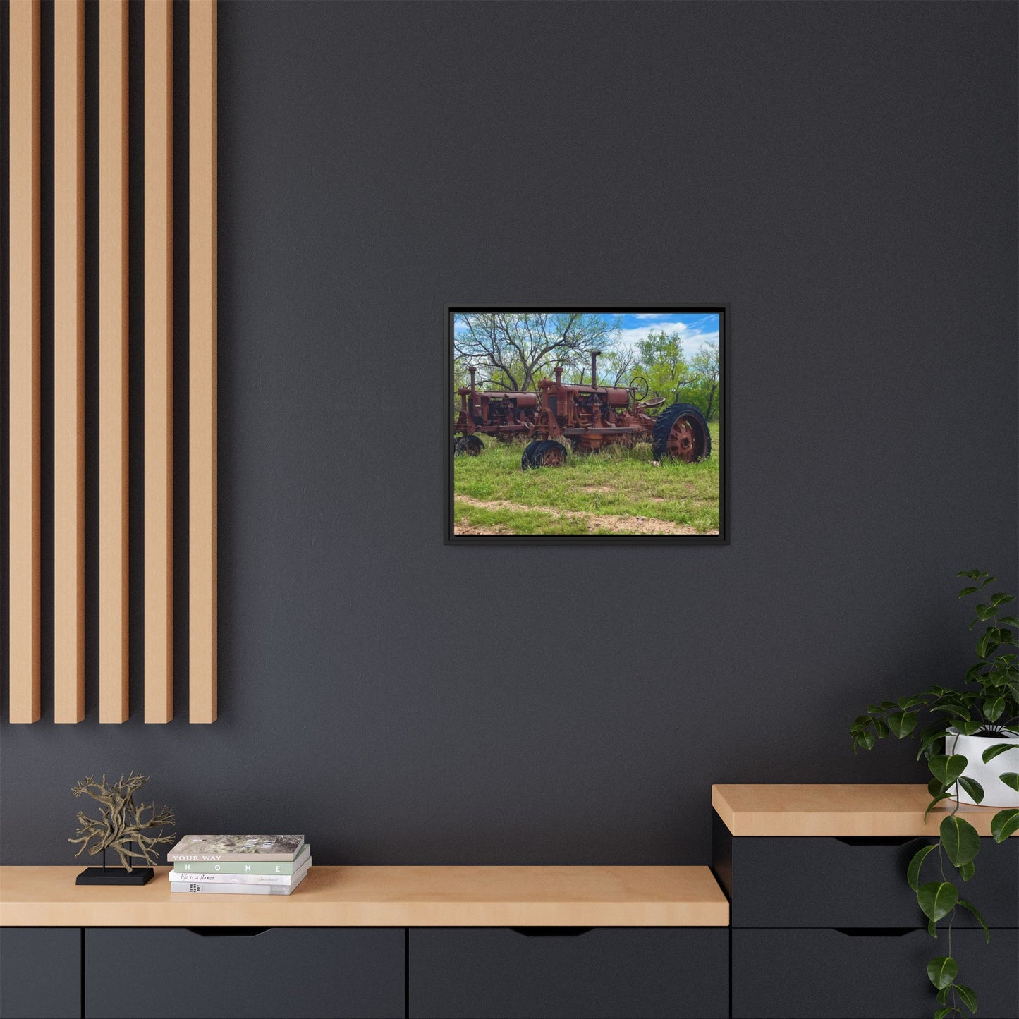 Twin Tractors, Gallery Canvas Wraps, Vertical Frame