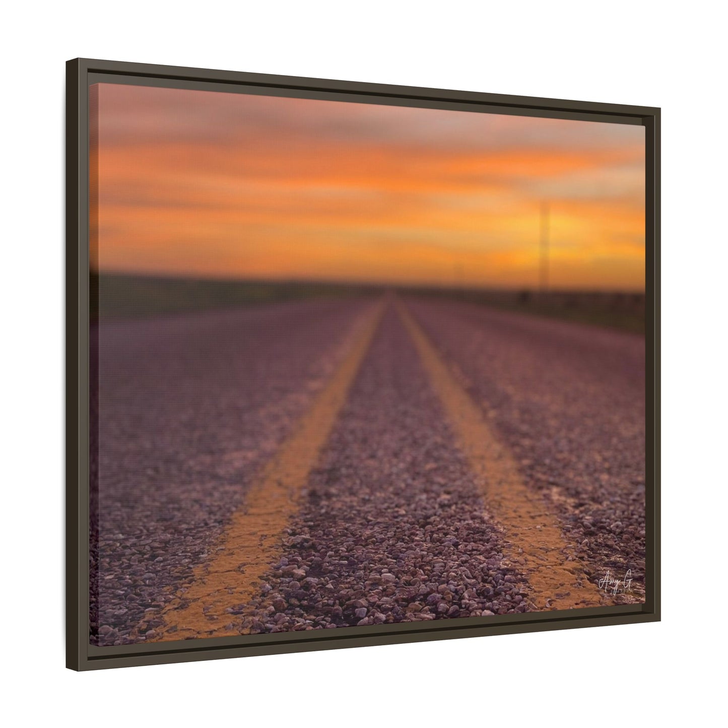 Highways and the Biways Sunset, Gallery Canvas Wraps, Vertical Frame