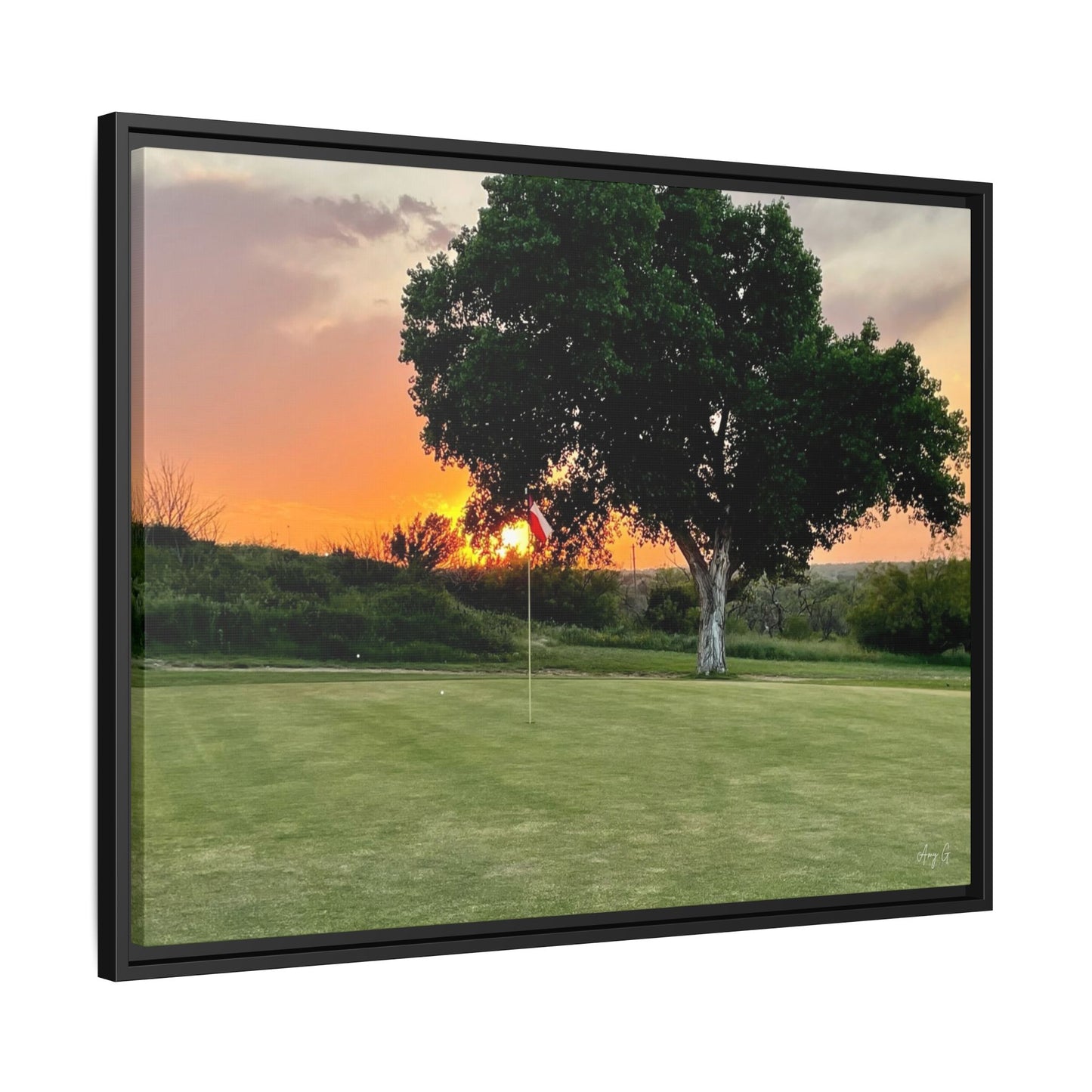 Golf Green sunset, Gallery Canvas Wraps, Horizontal Frame