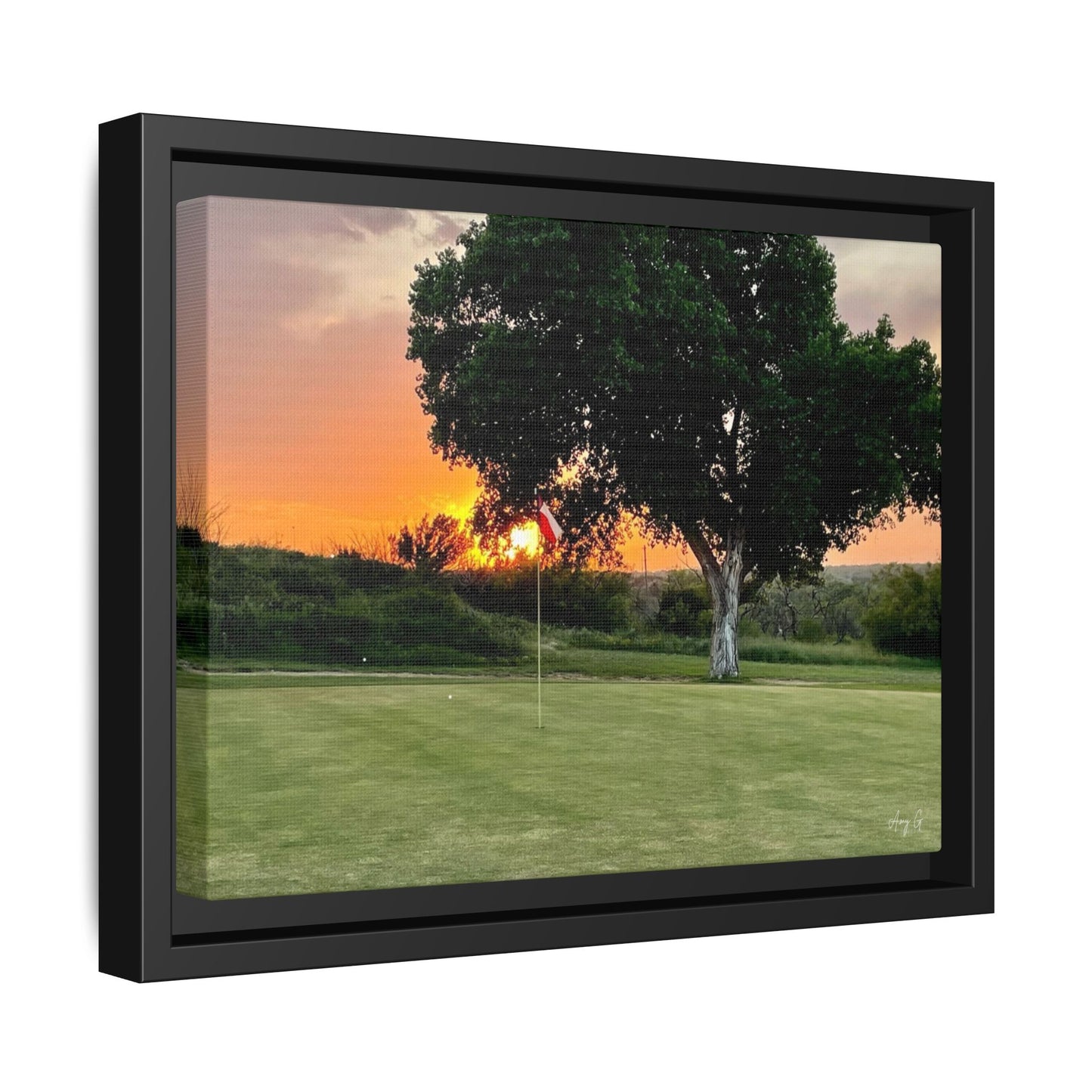 Golf Green sunset, Gallery Canvas Wraps, Horizontal Frame