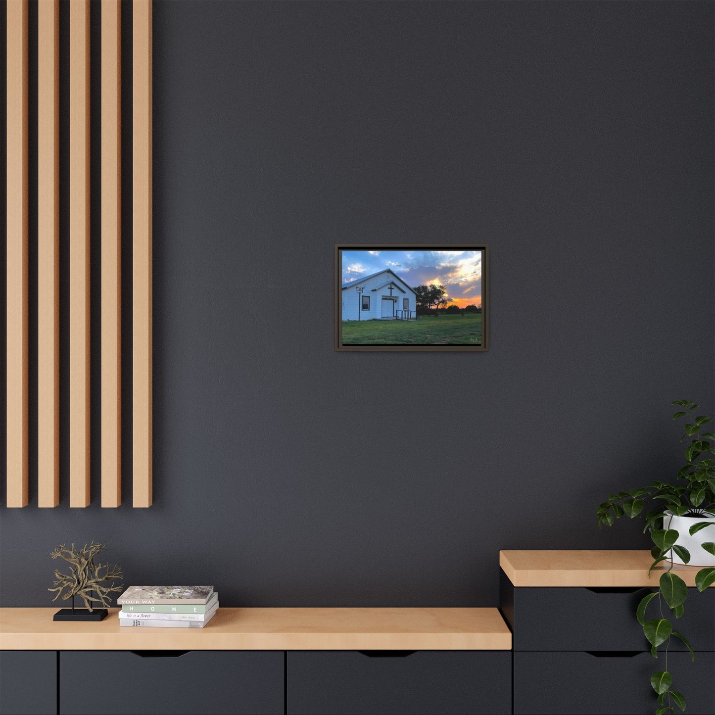 Chapel Sunset, Gallery Canvas Wraps, Horizontal Frame