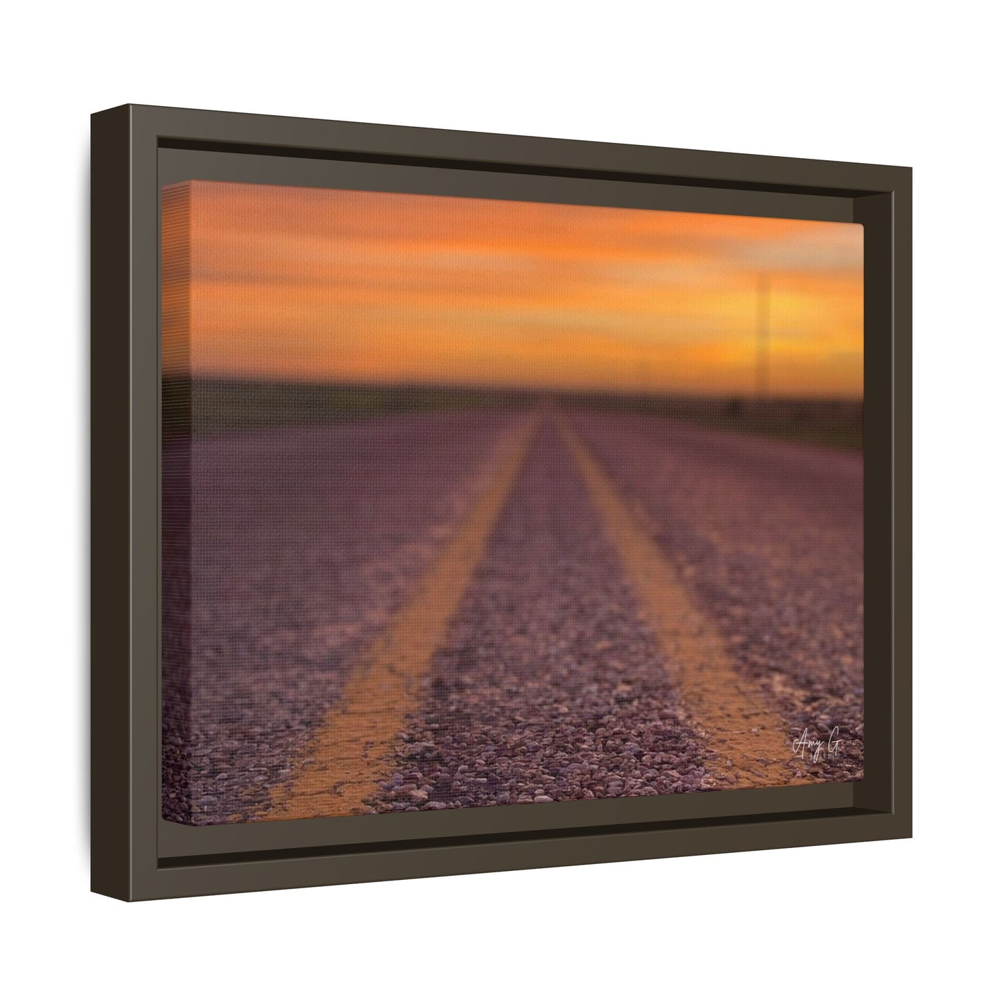 Highways and the Biways Sunset, Gallery Canvas Wraps, Vertical Frame