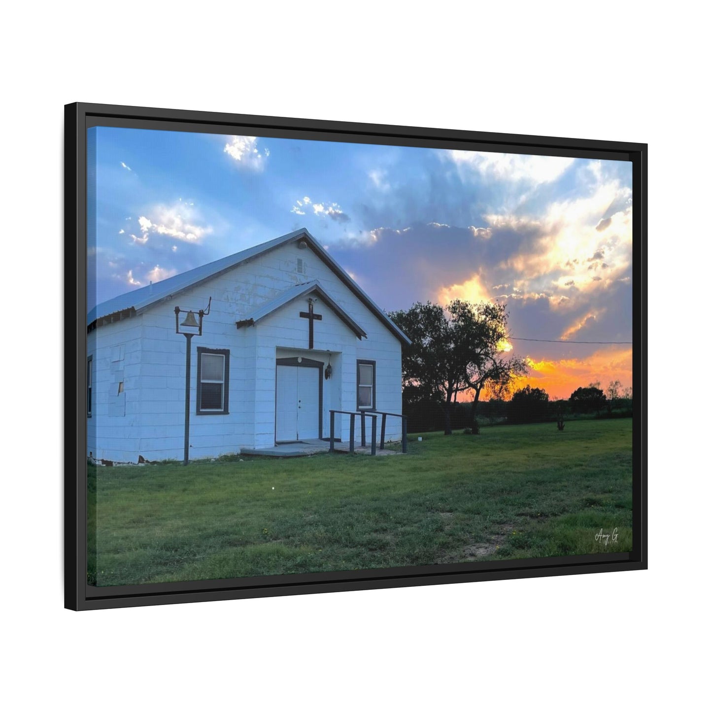 Chapel Sunset, Gallery Canvas Wraps, Horizontal Frame