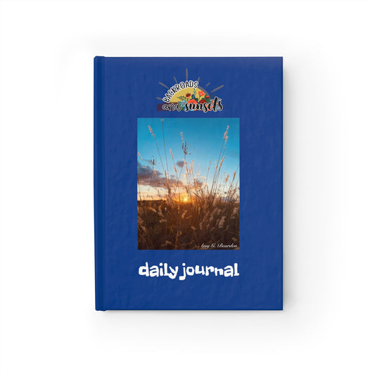 Backroads ans Sunsets Navy, Journal - Ruled Line