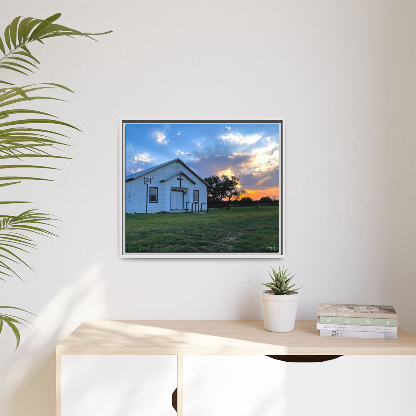Chapel Sunset, Gallery Canvas Wraps, Horizontal Frame