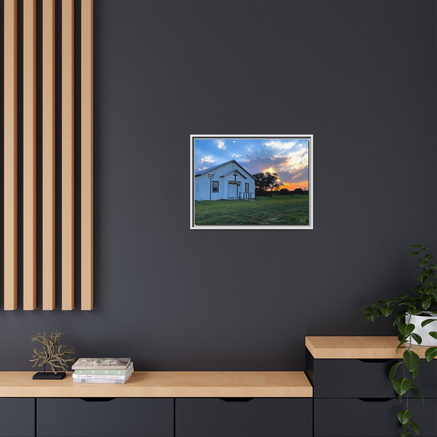 Chapel Sunset, Gallery Canvas Wraps, Horizontal Frame