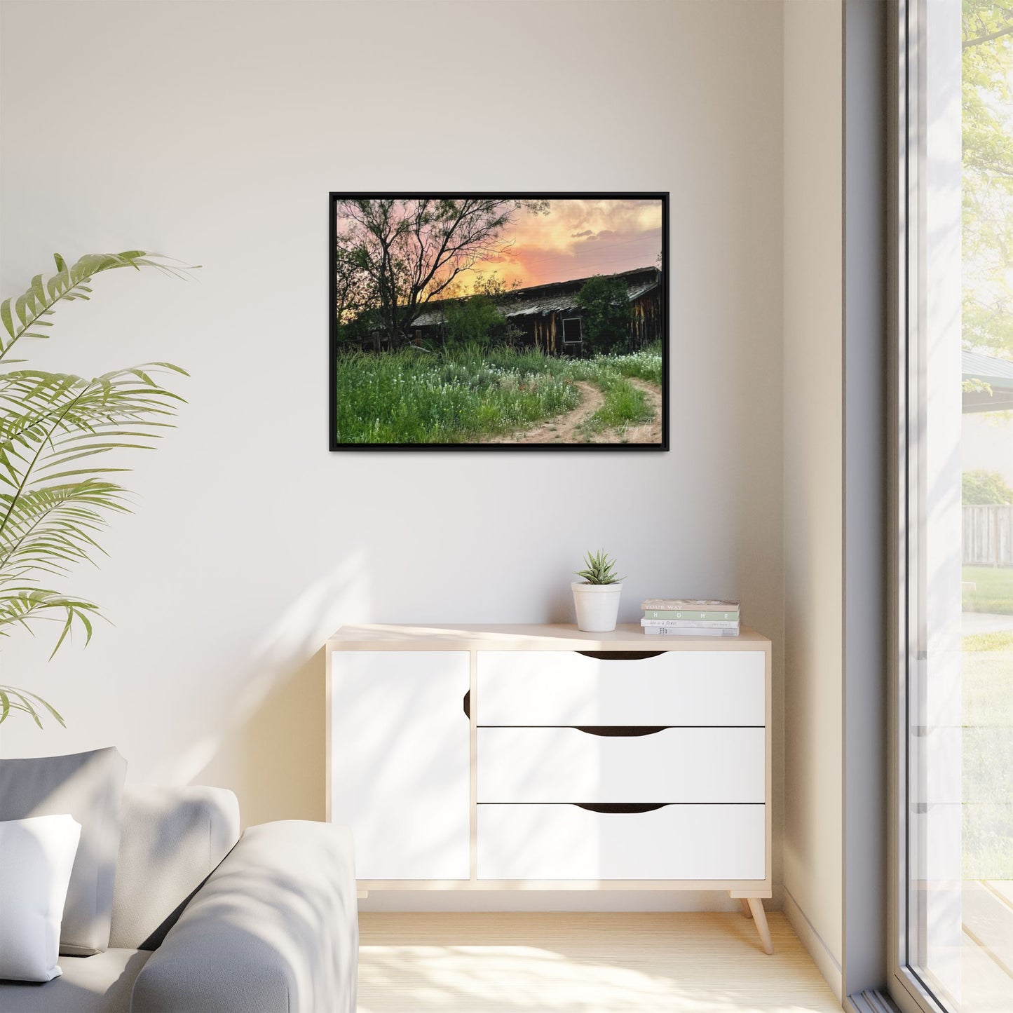 Stable, Matte Canvas, Black Frame