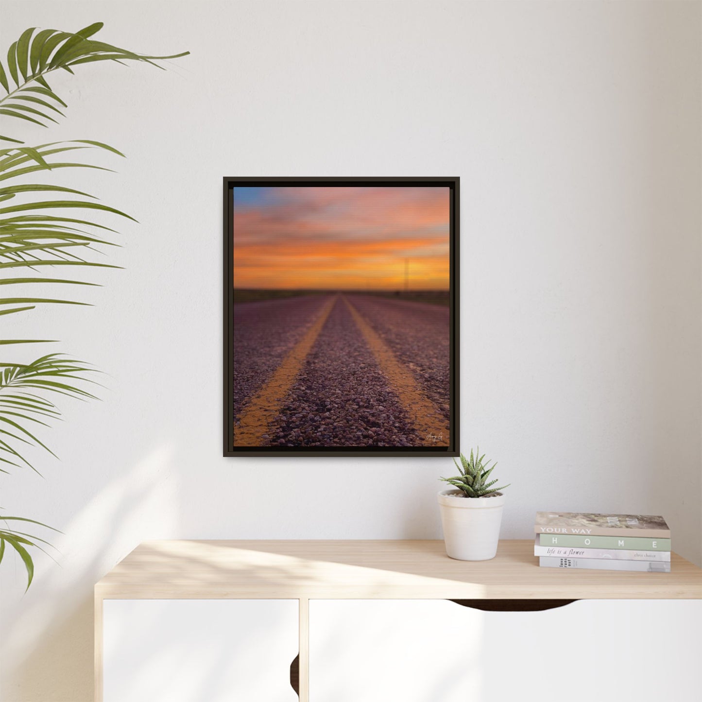 Highways and the Biways Sunset, Gallery Canvas Wraps, Vertical Frame