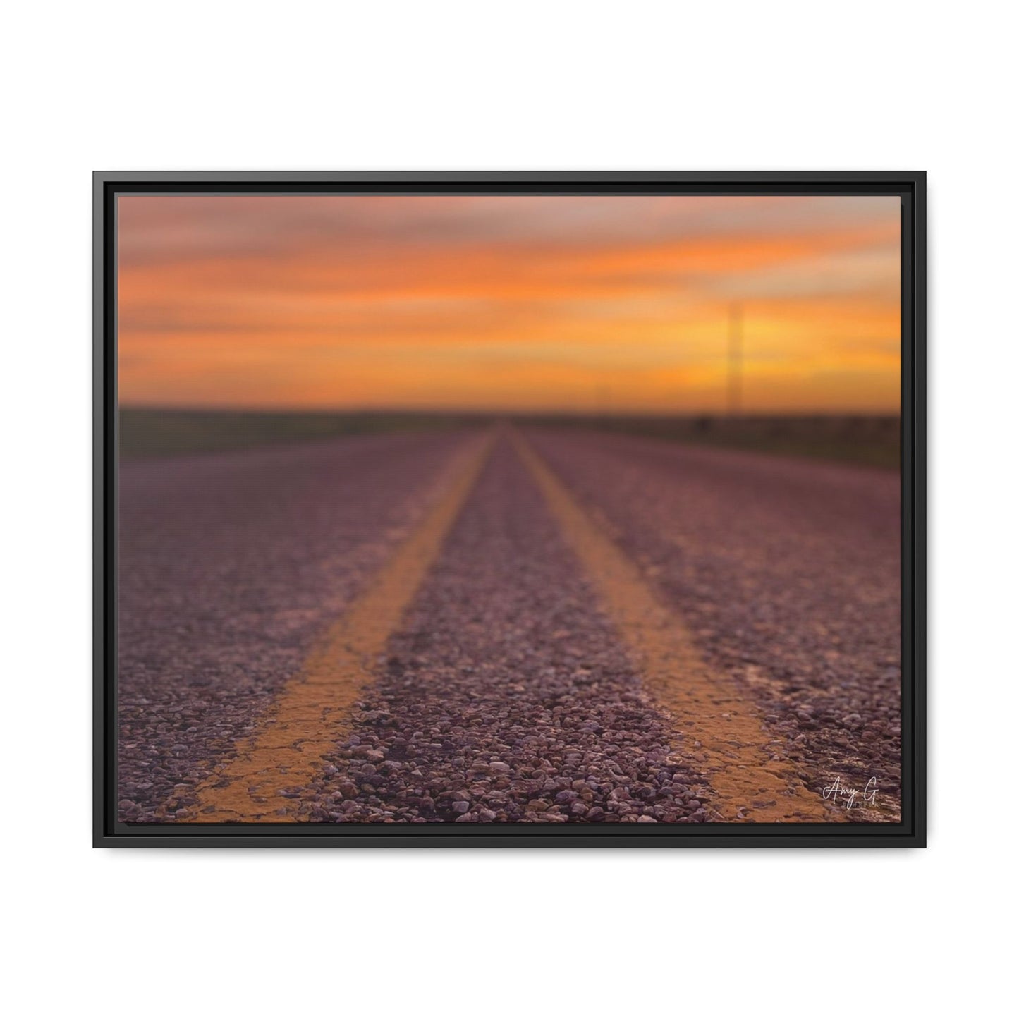 Highways and the Biways Sunset, Gallery Canvas Wraps, Vertical Frame