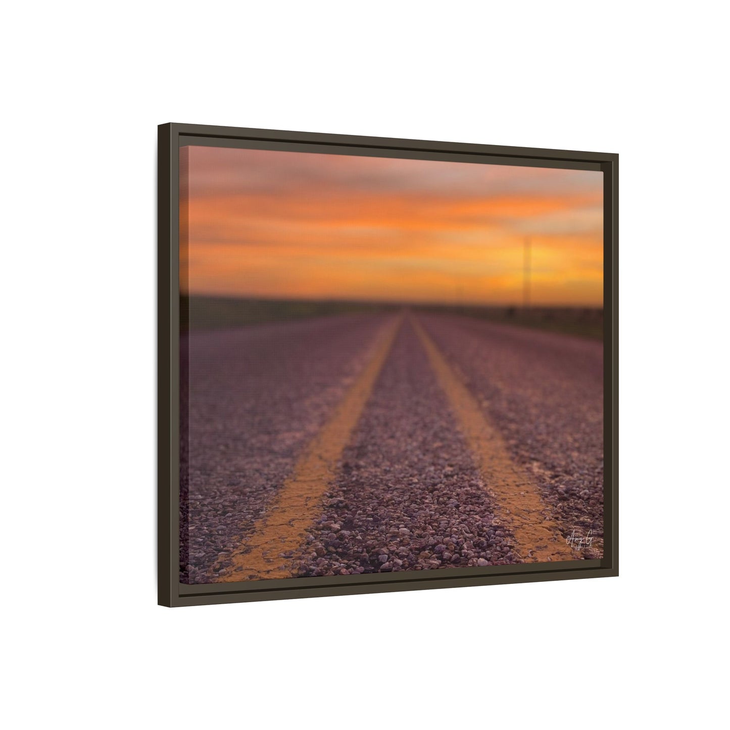 Highways and the Biways Sunset, Gallery Canvas Wraps, Vertical Frame